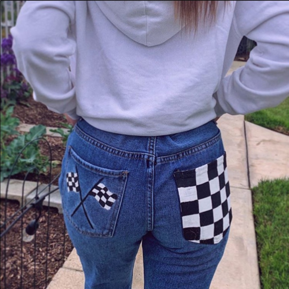 CHECKERED FLAG JEANS 🏁